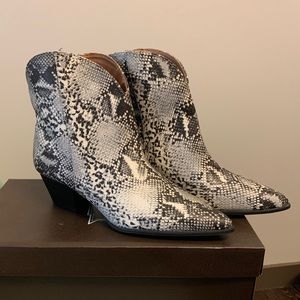 Snake Skin Booties -Never Been Worn